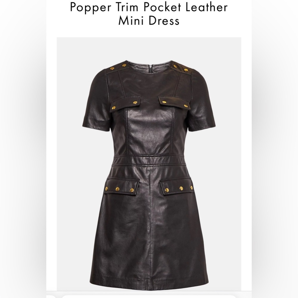 Karen Millen leather mini dress NWT Size 6